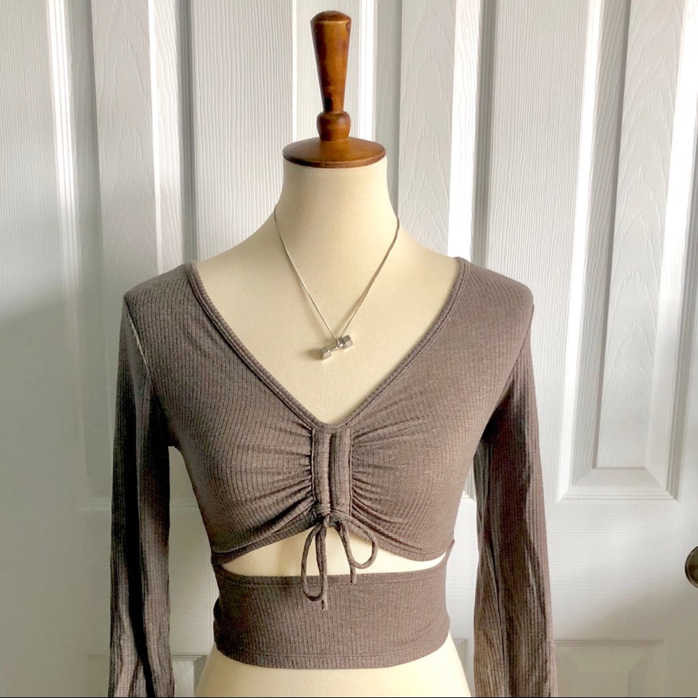 Gym long sleeve crop top
